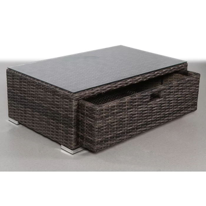 8 Person Outdoor Seating Group Elegant And Comfortable Conversation Set For Patios, Decks, Backyards - Espresso / Gray
