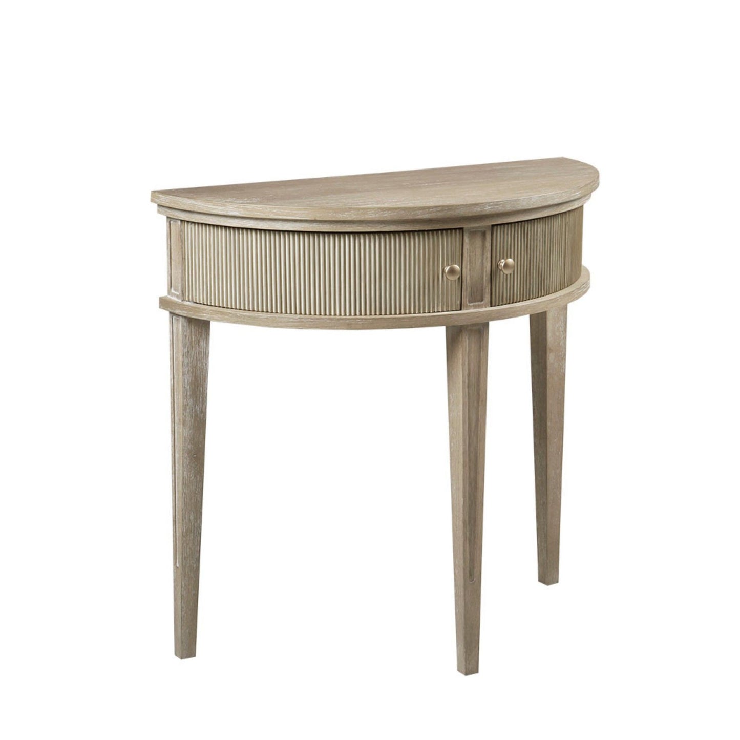 Vintage Storage Console Table With Elegant Farmhouse Charm - Reclaimed Wheat