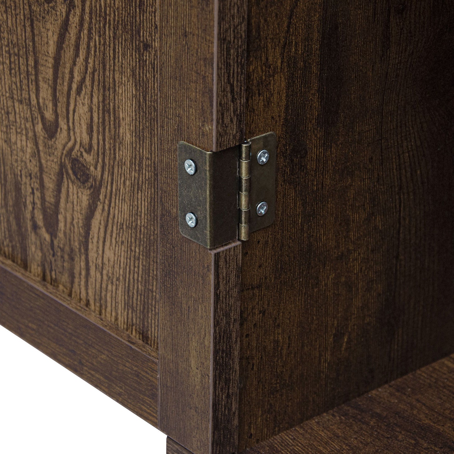 4 Door Cabinet With 1 Drawer, With 4 Adjustable Inner Shelves, Storage Cabinet - Natural