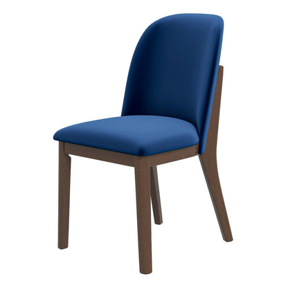 Kaitlyn - Dining Chair (Set of 2) - Brown / Navy Blue