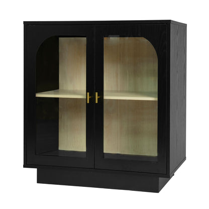 Storage Cabinet With Door For Living Room, Dining Room, Study - Black
