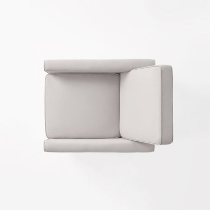 Linen Push Back Chair For Elegant Home - Gray