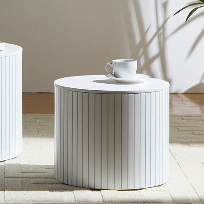 Premium Nested Table Set 2 Pieces, Coffee Table Set For Living Room - White