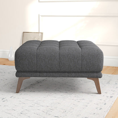 Addison - Square Upholstered Ottoman - Dark Gray