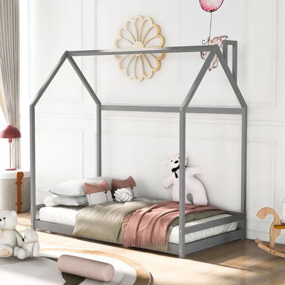 Twin Size Playhouse Bed - Gray