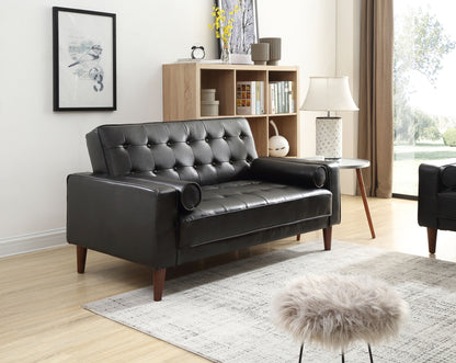 Loveseat Elegant With Versatile Bed Feature - Black