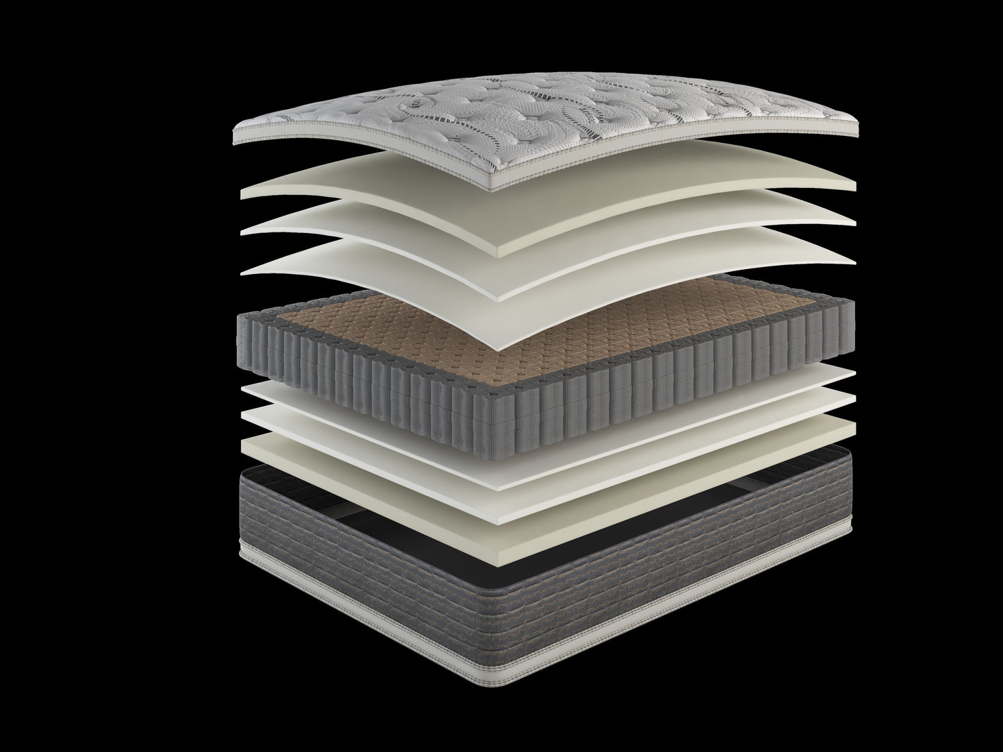 Dream Flex - 14.5" King Two Sided Pillow Top Mattress - White / Gray