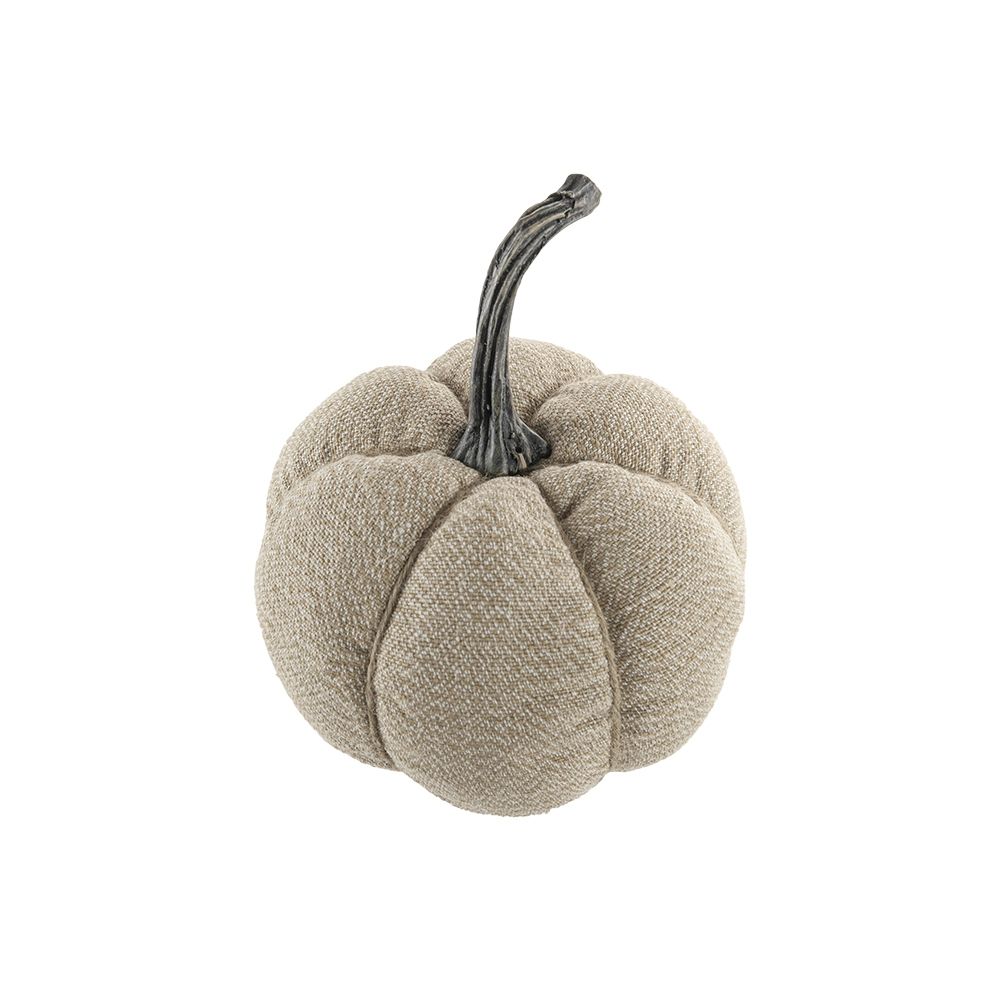 Weighted Pumpkin Ornament Decor For Holiday Harvest Festival Fall Festival & Thanksgiving (Set of 2) - Beige Multi