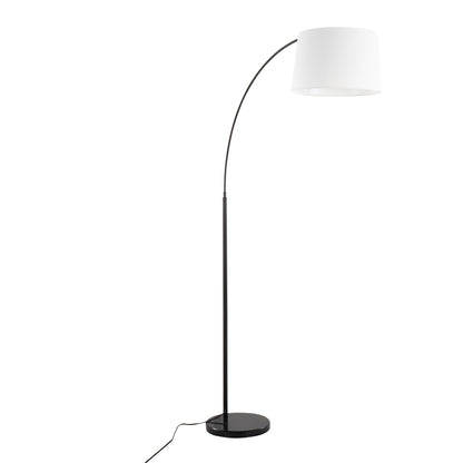 March - Contemporary Floor Lamp - Black / White
