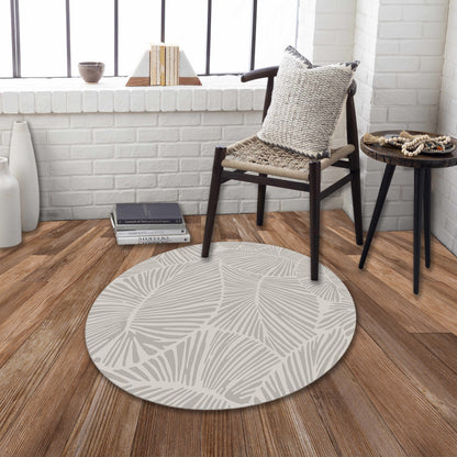 Curve - Round Rug - Silver