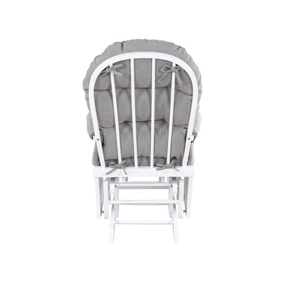 Madison - Glider & Ottoman - White / Oyster