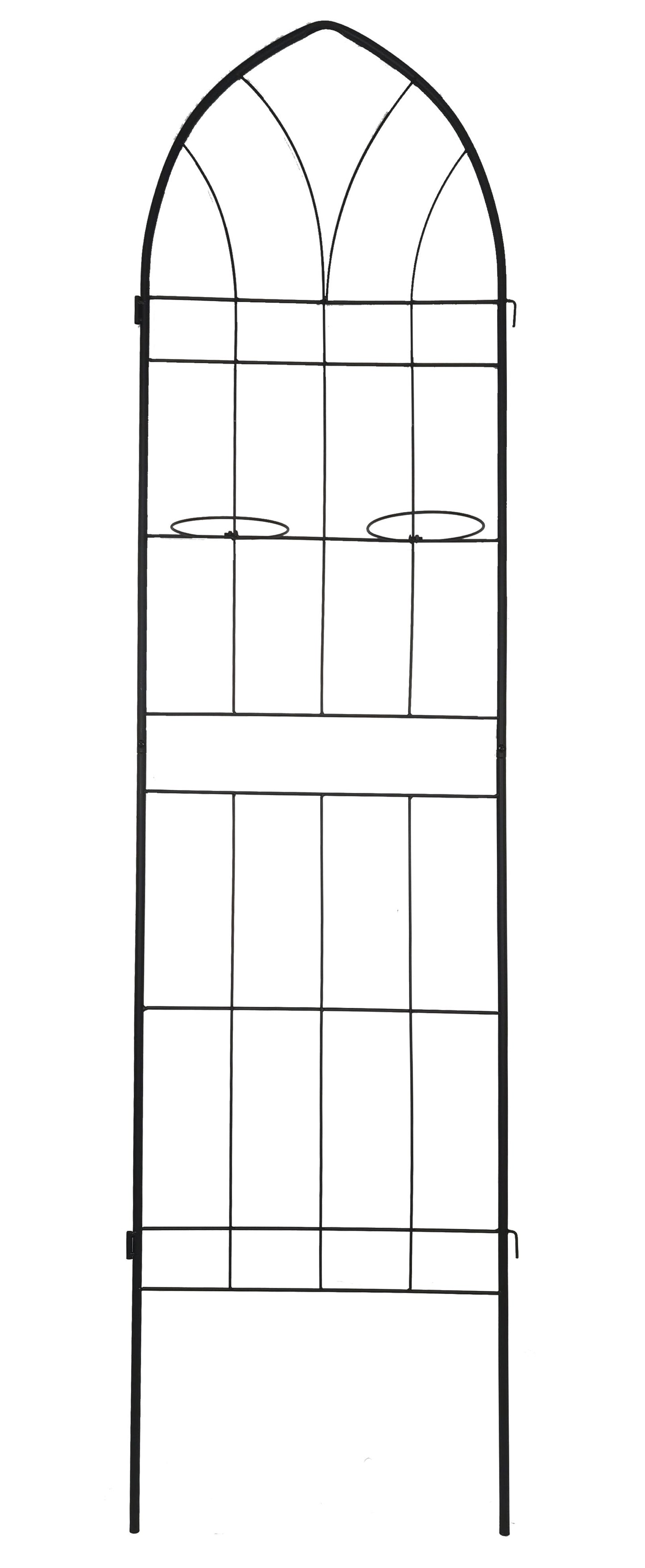 4 Pack Metal Garden Trellis Rustproof Trellis For Climbing Plants Outdoor Flower Support - Black