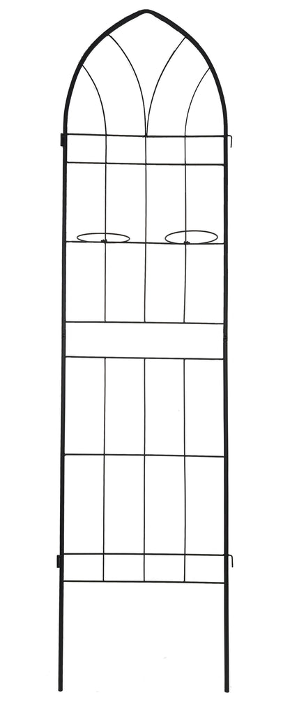 4 Pack Metal Garden Trellis Rustproof Trellis For Climbing Plants Outdoor Flower Support - Black
