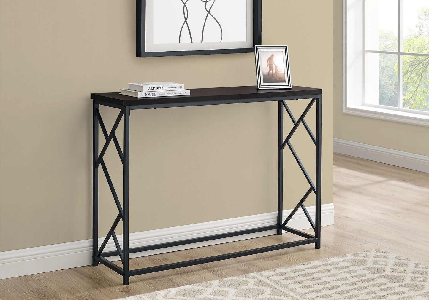 Accent Console Table For Entryway, Contemporary & Modern - Espresso