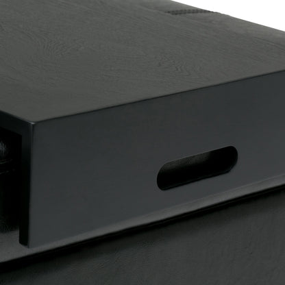 Oregon - Storage Ottoman Bench With Tray - Midnight Black