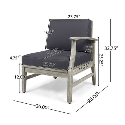 Perla - Right Armchair - Gray