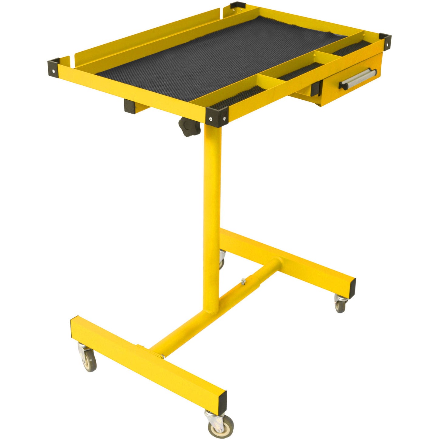 Adjustable Work Table With Drawer - Yellow / Black