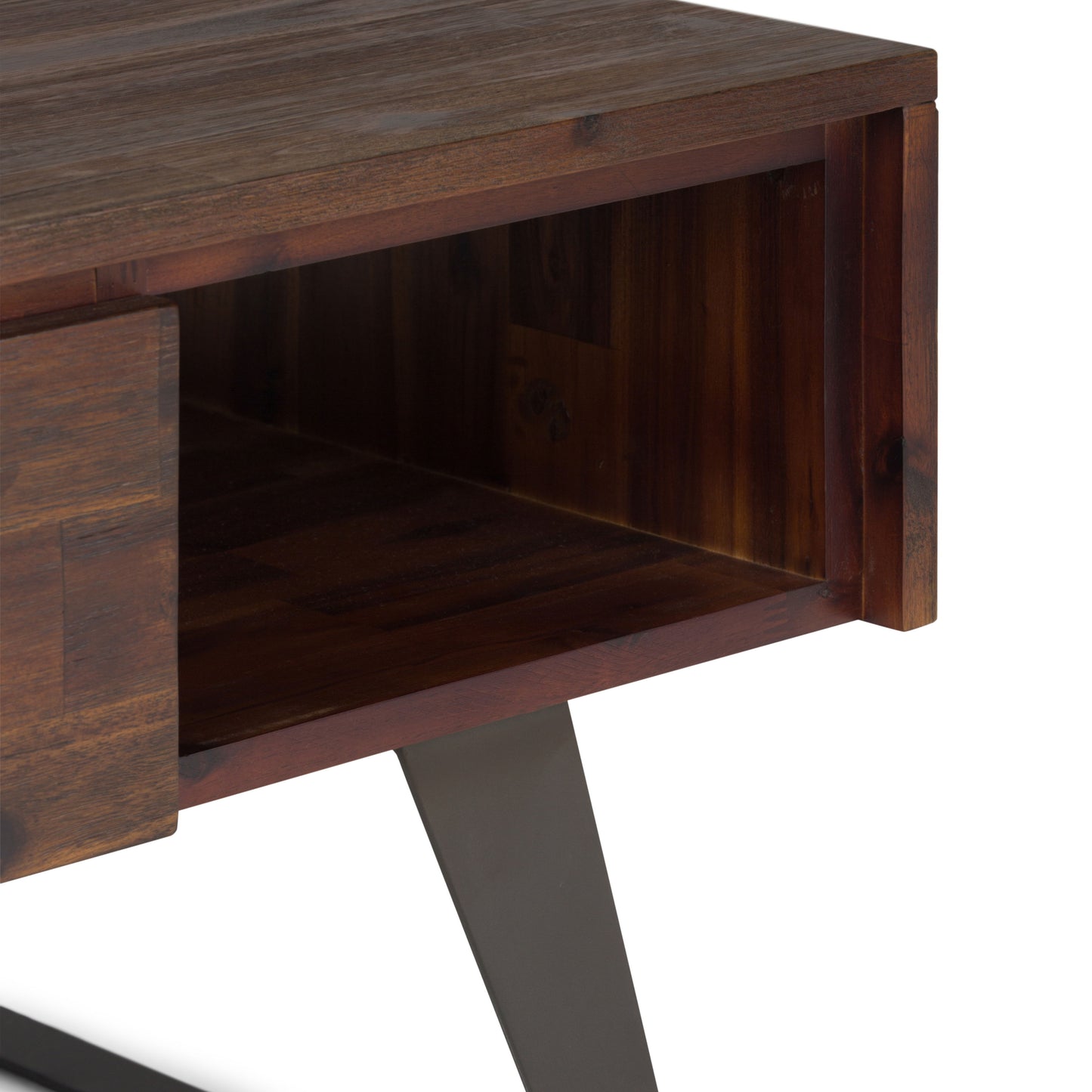 Lowry - Coffee Table - Distressed Charcoal Brown