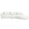Elijah - Japandi Curvy Sectional Sofa - Beige