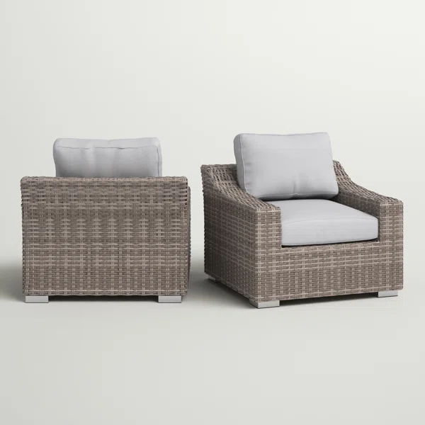 Patio Chair With Cushions (Set of 2) - Gray Mix