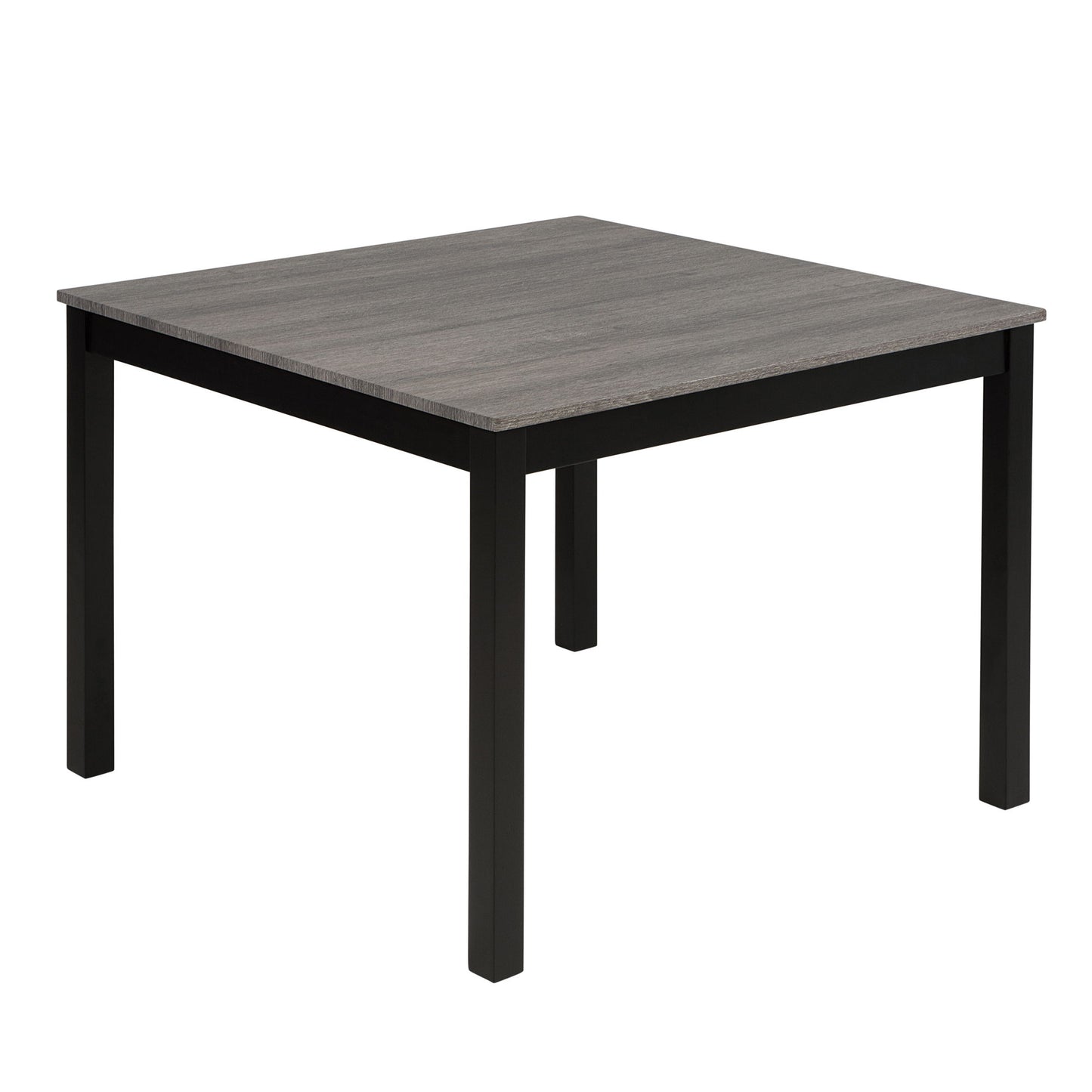 Modern 5 Piece Dining Table Set With 4 Chairs For Kitchen Or Dining Room - Light Gray / Black
