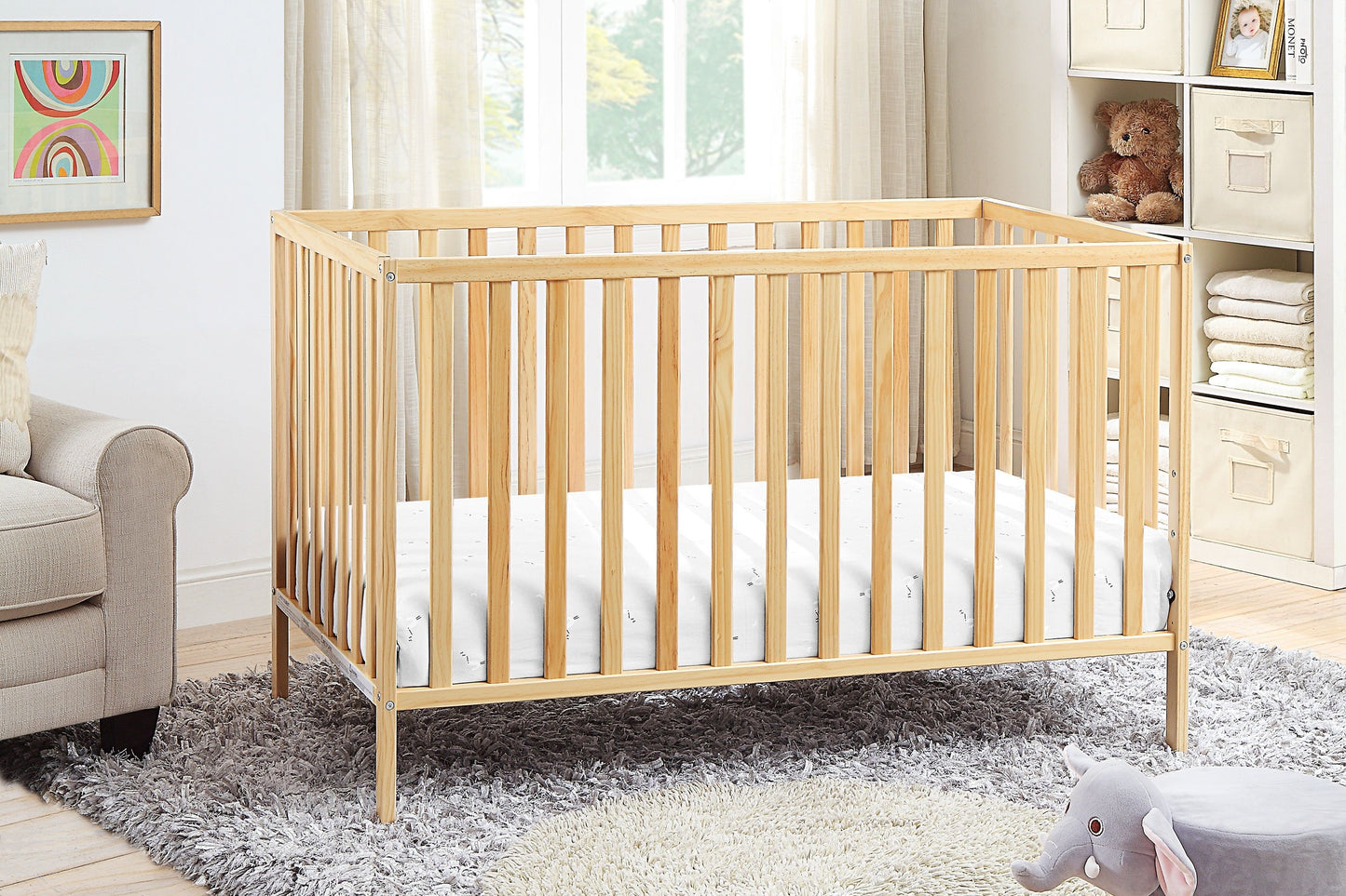 Palmer - 3 In 1 Convertible Island Crib - Natural