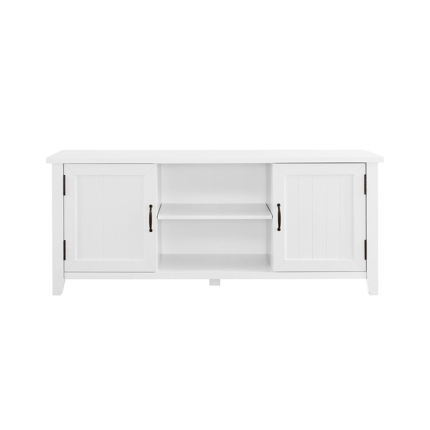 Classic Grooved Door TV Stand For Tvs Up To 65" - White
