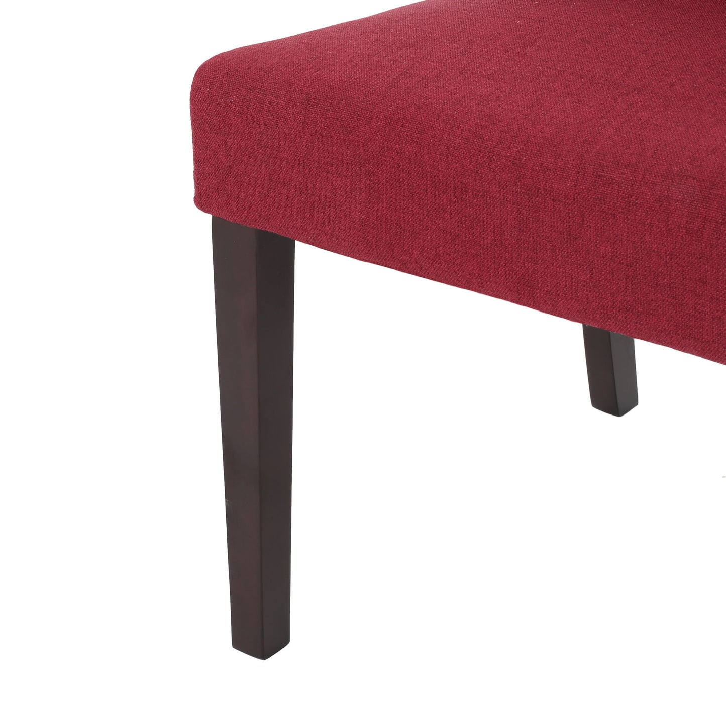 Modern Tufted Dining Chair (Set of 2) With High Back And Birch Wood Legs - Red