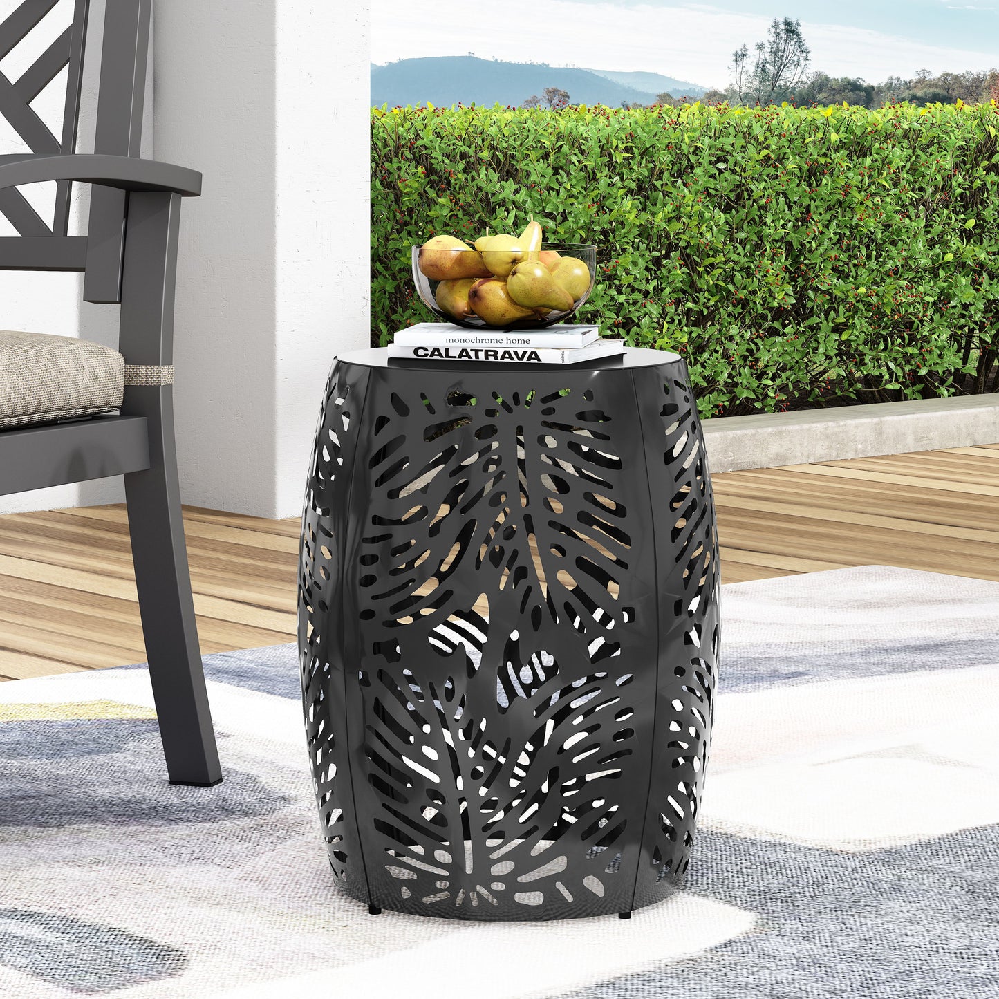 Metal, End Table Large - Black