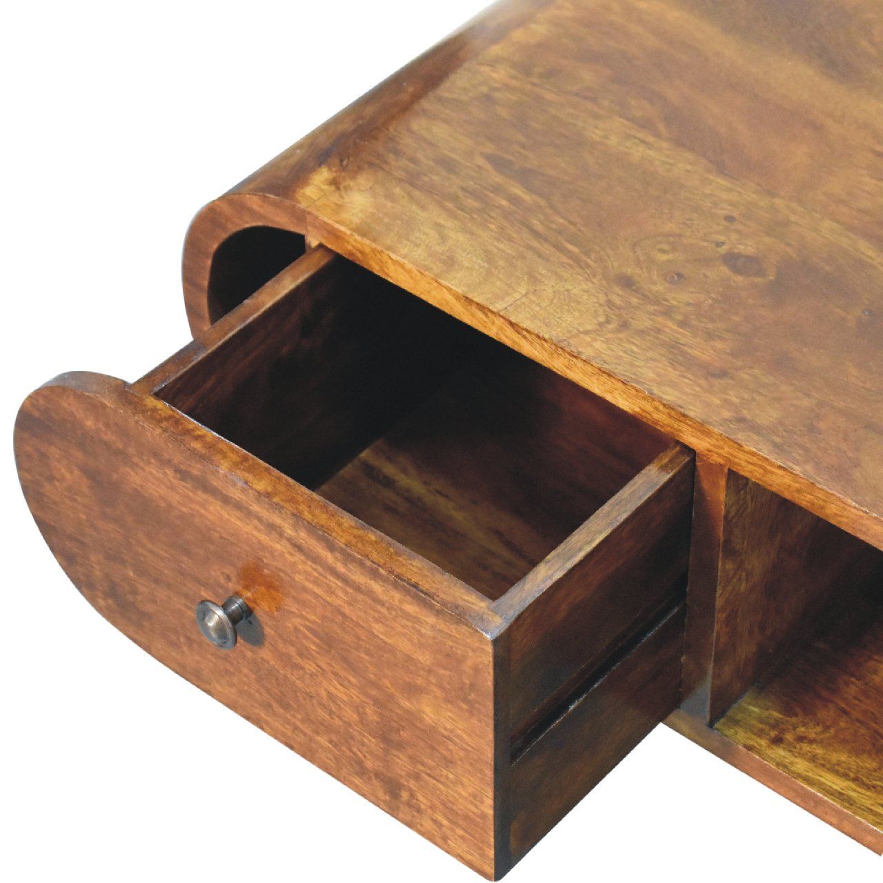 Circular TV Unit - Chestnut
