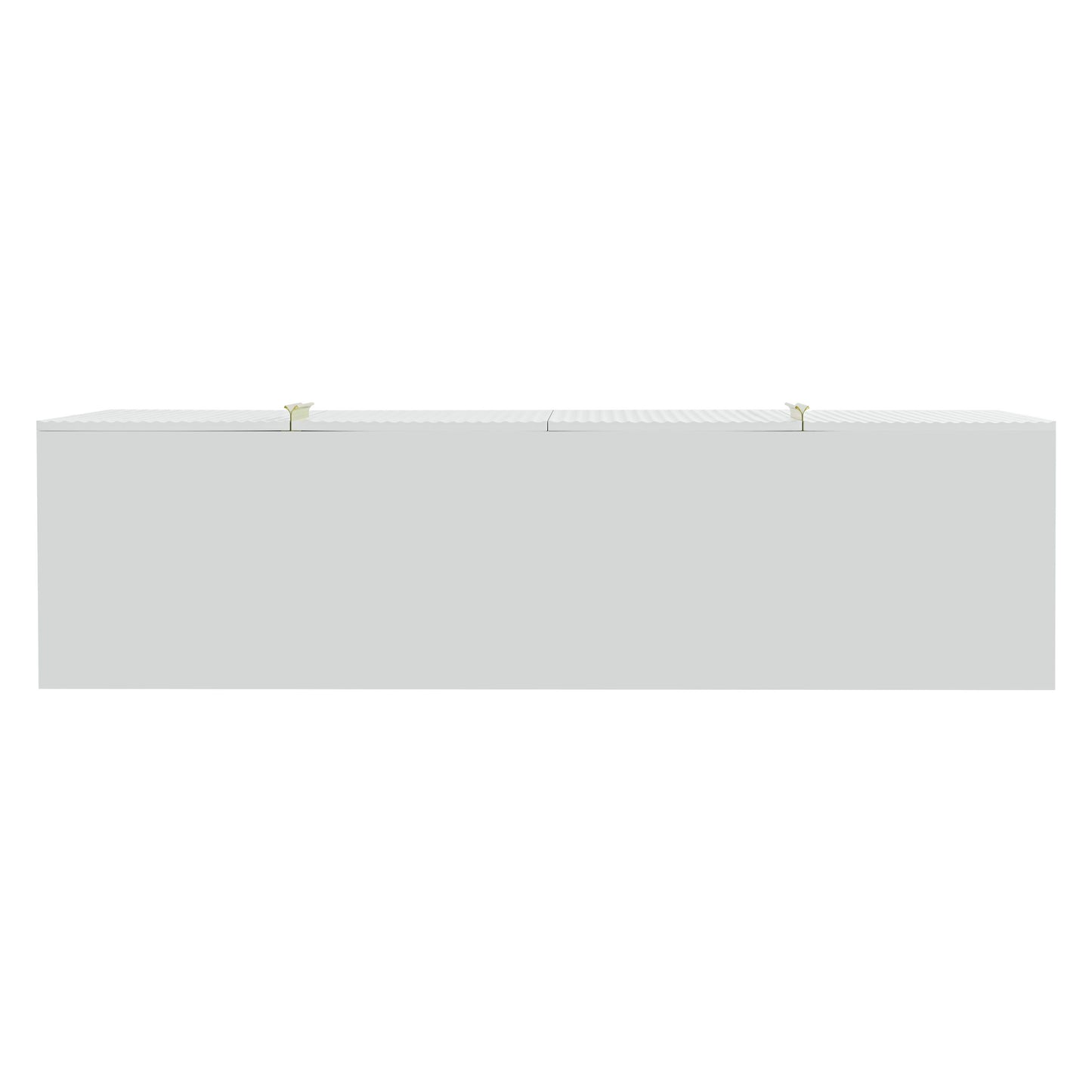 Modern Elegant 4 Door Sideboard Gold Metal Handle Buffet Cabinet For Dining Room, Living Room, Bedroom, Hallway - White