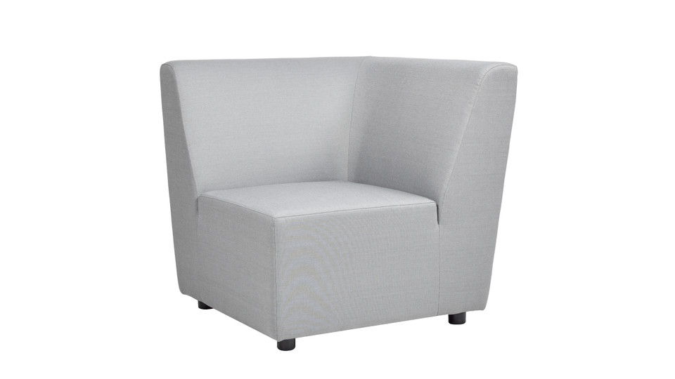 Cleo - Modular Upholstered Deep Seating Patio Corner Chair Axroma Olefin - Light Gray