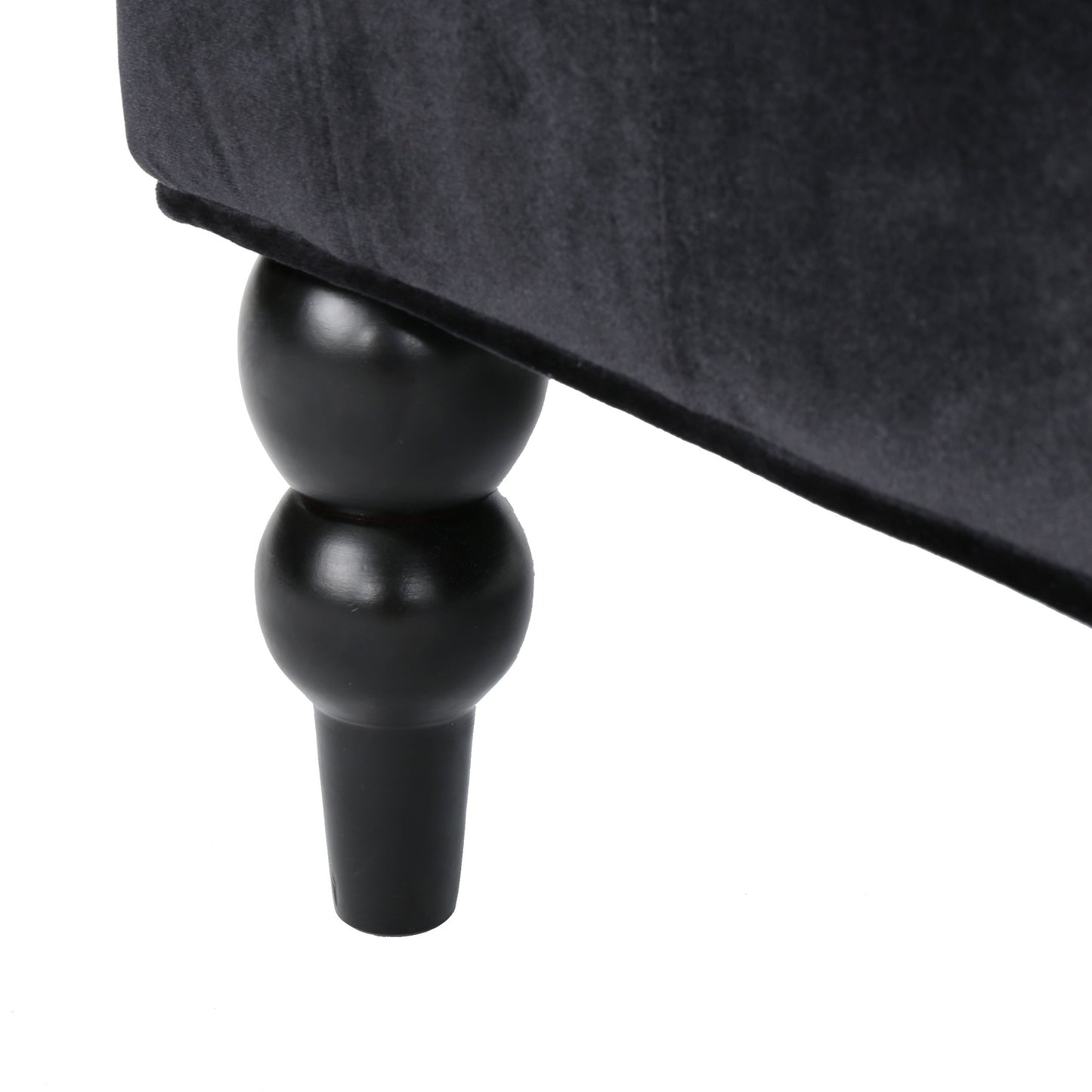 Nurturing - Upholstered Loveseat With Wing Back And Diamond Tufting - Black