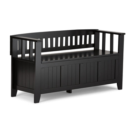 Acadian - Entryway Storage Bench - Black