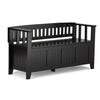 Acadian - Entryway Storage Bench - Black