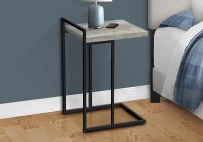 Accent Table, C - Shaped, Modern Convenient Design - Gray