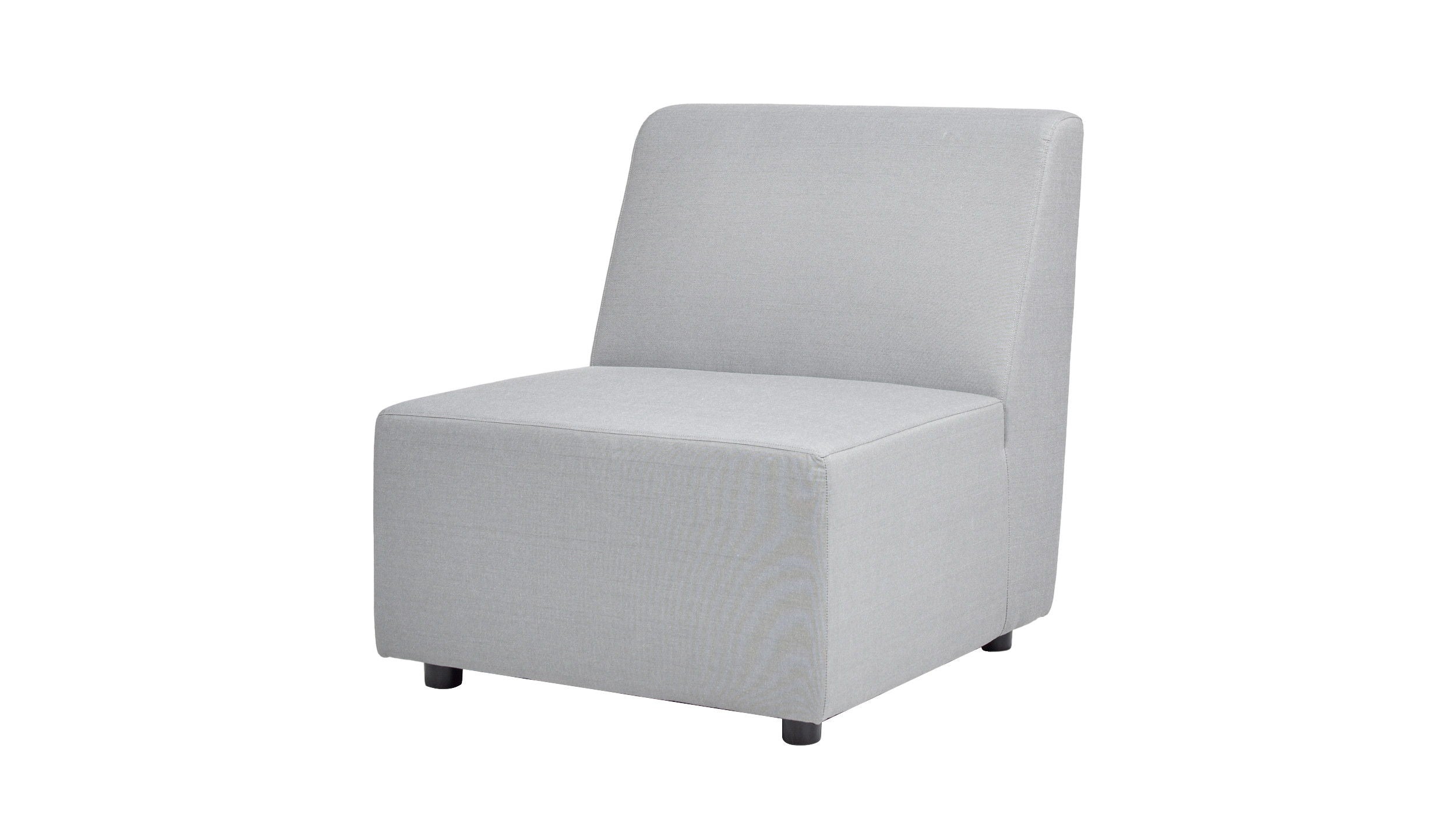 Cleo - Modular Upholstered Deep Seating Patio Armless Chair Axroma Olefin - Light Gray