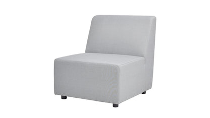 Cleo - Modular Upholstered Deep Seating Patio Armless Chair Axroma Olefin - Light Gray