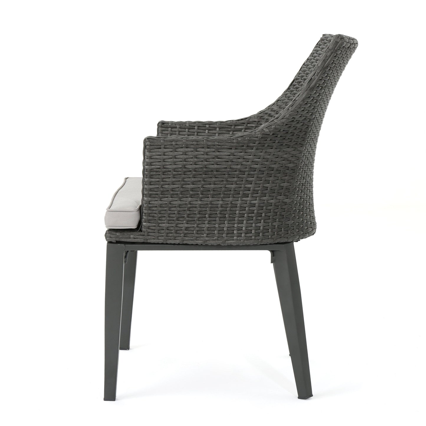 Hillhurst - Outdoor Chair, Comfortable Rattan With Weather Resistant Cushion (Set of 2) - Gray