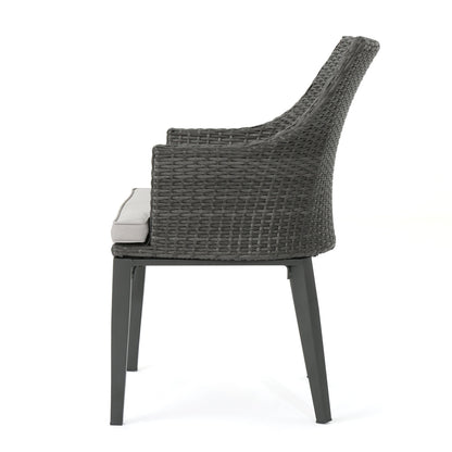 Hillhurst - Outdoor Chair, Comfortable Rattan With Weather Resistant Cushion (Set of 2) - Gray