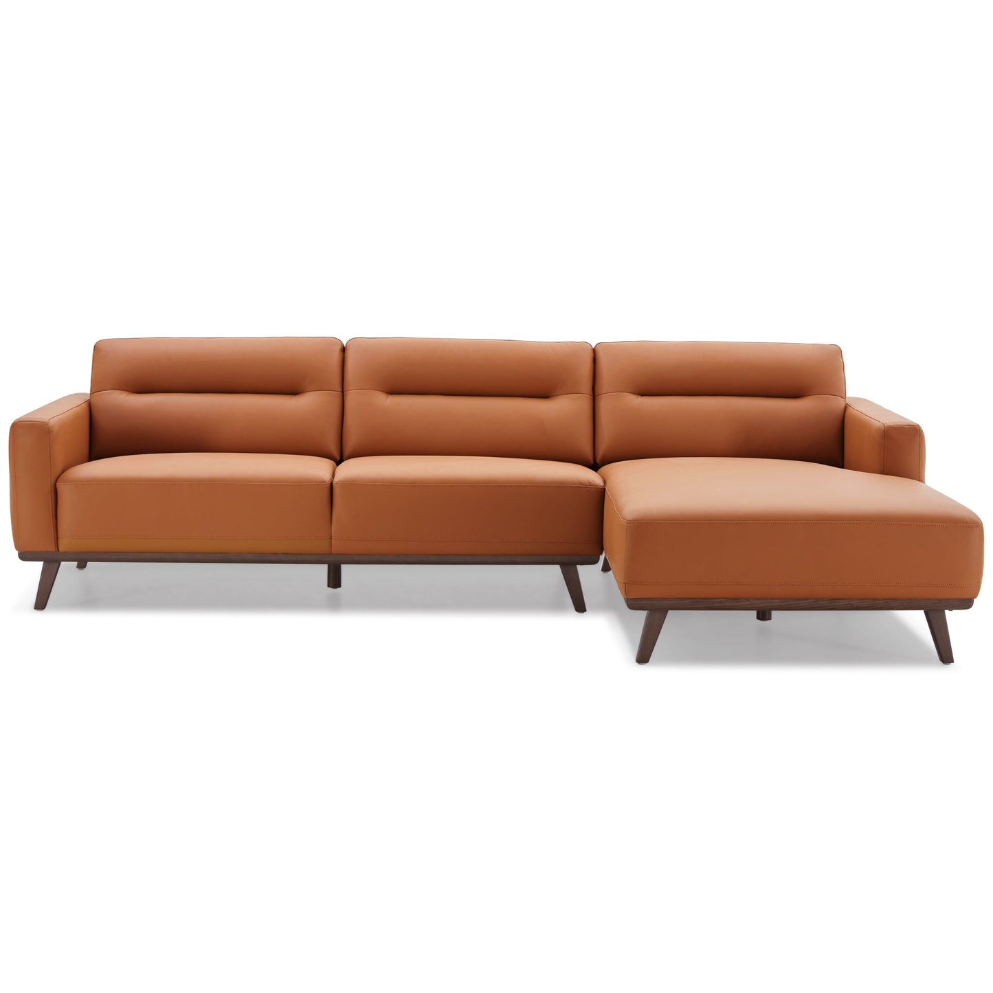 Ella - L-Shaped Right Sectional Couch - Cognac