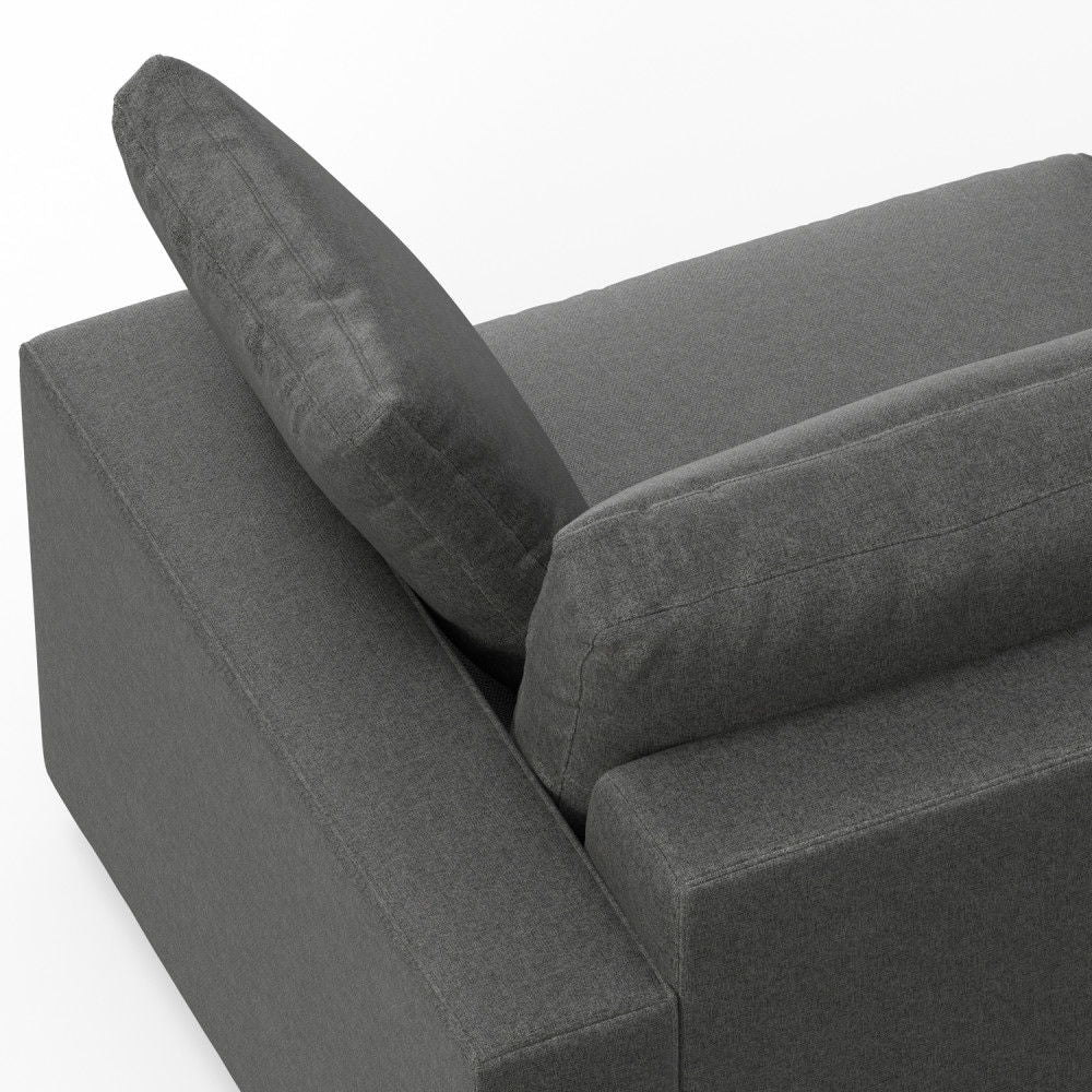 Charlie - Deep Seater Left Sectional Sofa - Gray