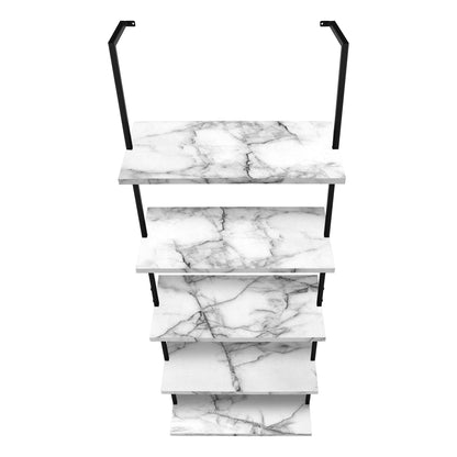 Bookshelf, Bookcase, Etagere, Ladder, 5 Tier, For Office, Contemporary & Modern - White