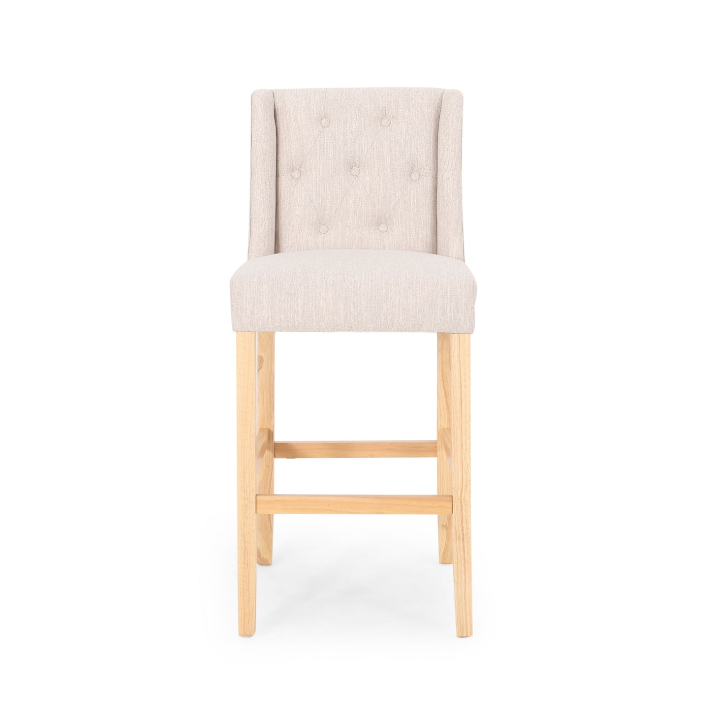 Ethereon - Fabric Tufted Counter Stool (Set of 2) - Beige