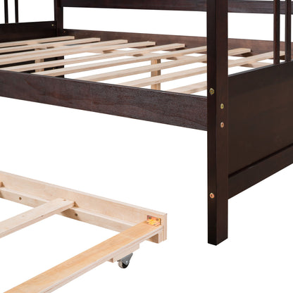 Full Size DayBed With Twin Size Trundle - Espresso