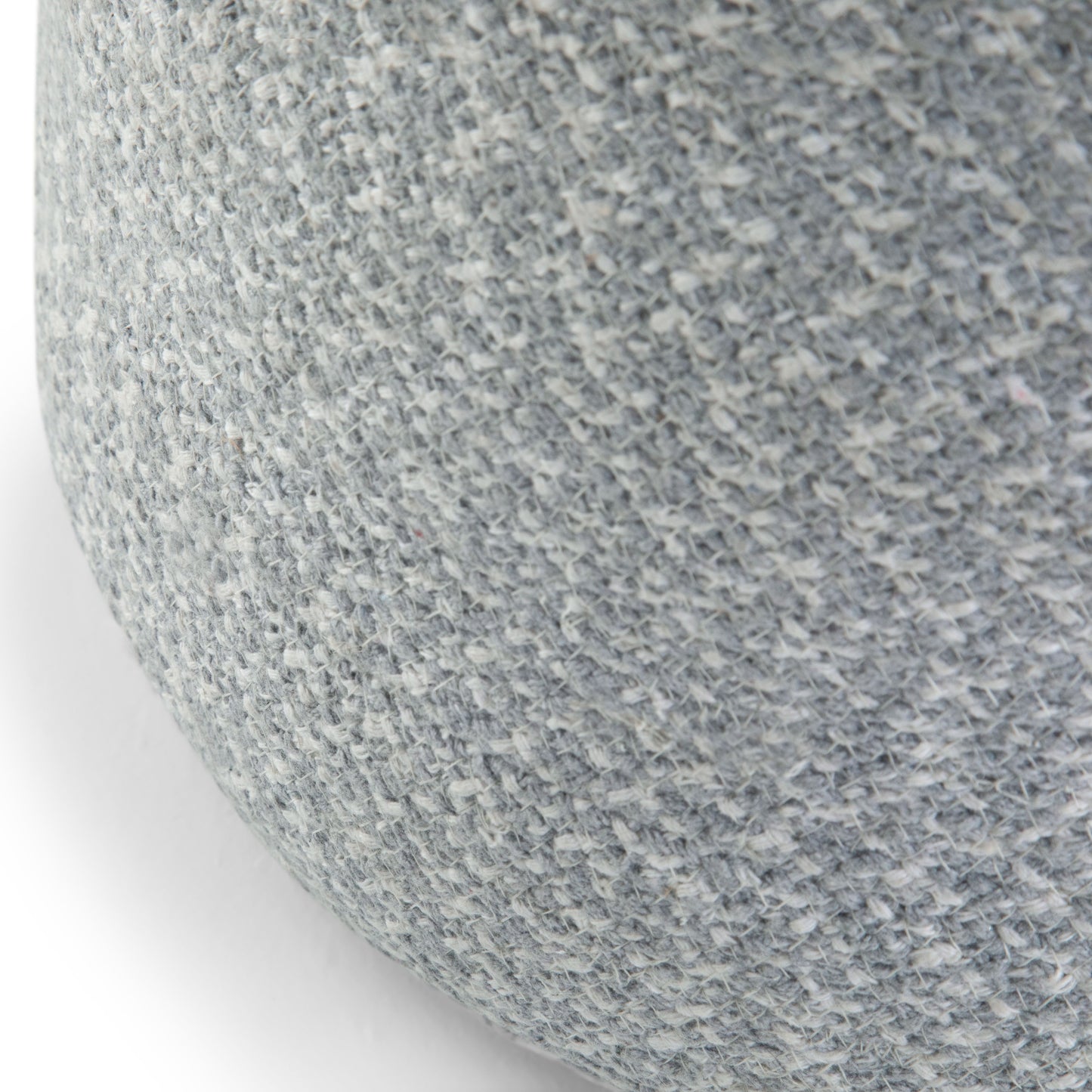 Bayley - Round Braided Pouf - Blue / Natural