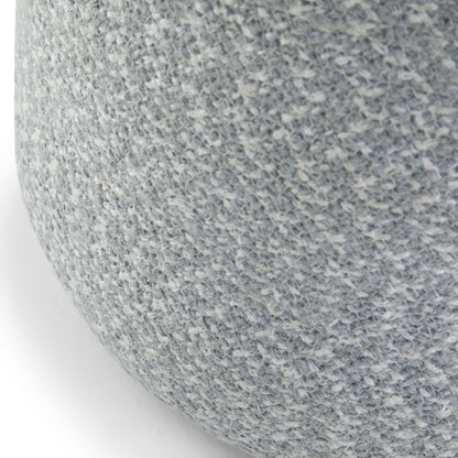Bayley - Round Braided Pouf - Blue / Natural