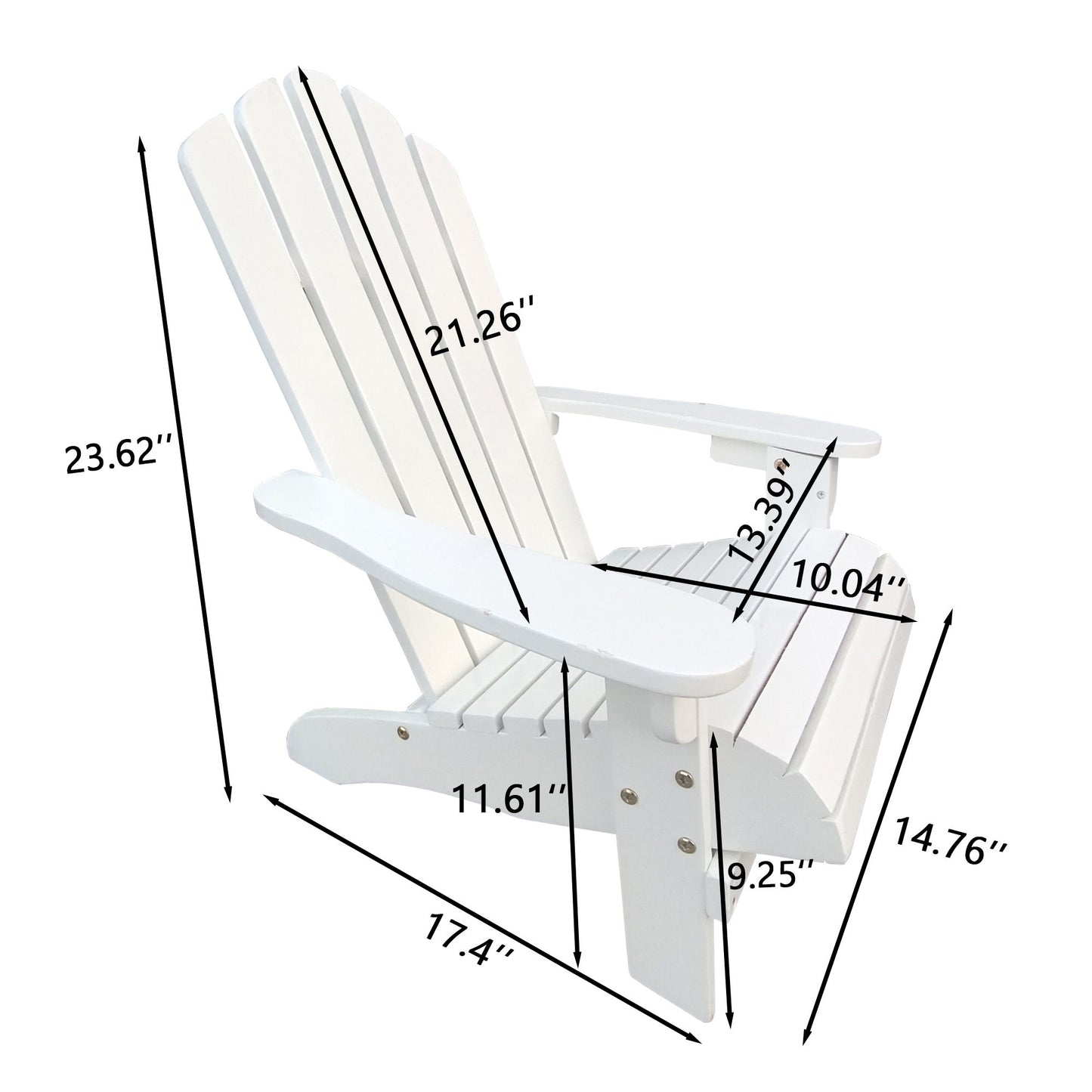 Outdoor Or Indoor Children Adirondack Chair - White