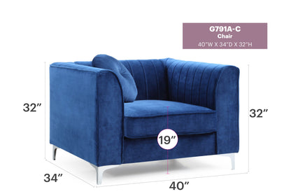 Chic Accent Chair For Cozy Spaces - Navy Blue