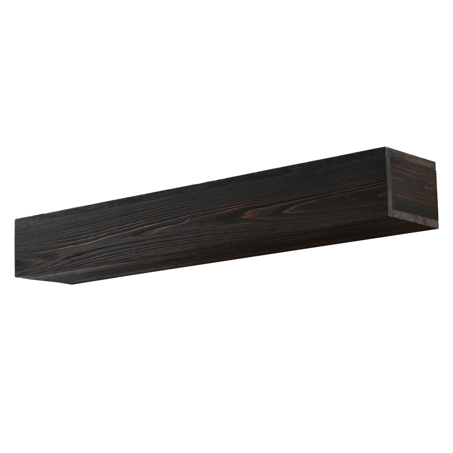 48" Rustic Wood Fireplace Mantel, Wall-Mounted & Floating Shelf For Home Decor - Espresso